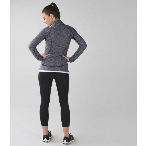 Lululemon Think Fast Pullover Coco Pique Black Size 4 Rulu - Picture 2 of 8
